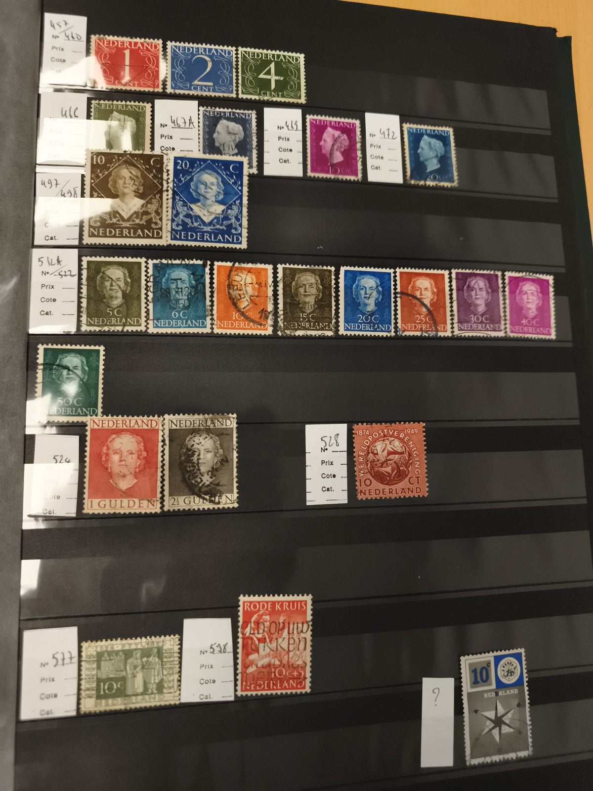 Timbres poste Pays-Bas Nederland lot x18, séries faciales variées, oblitérés/neu