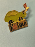 Vintage pin's Shell voiture verte, collection publicitaire rétro (Ref 5)