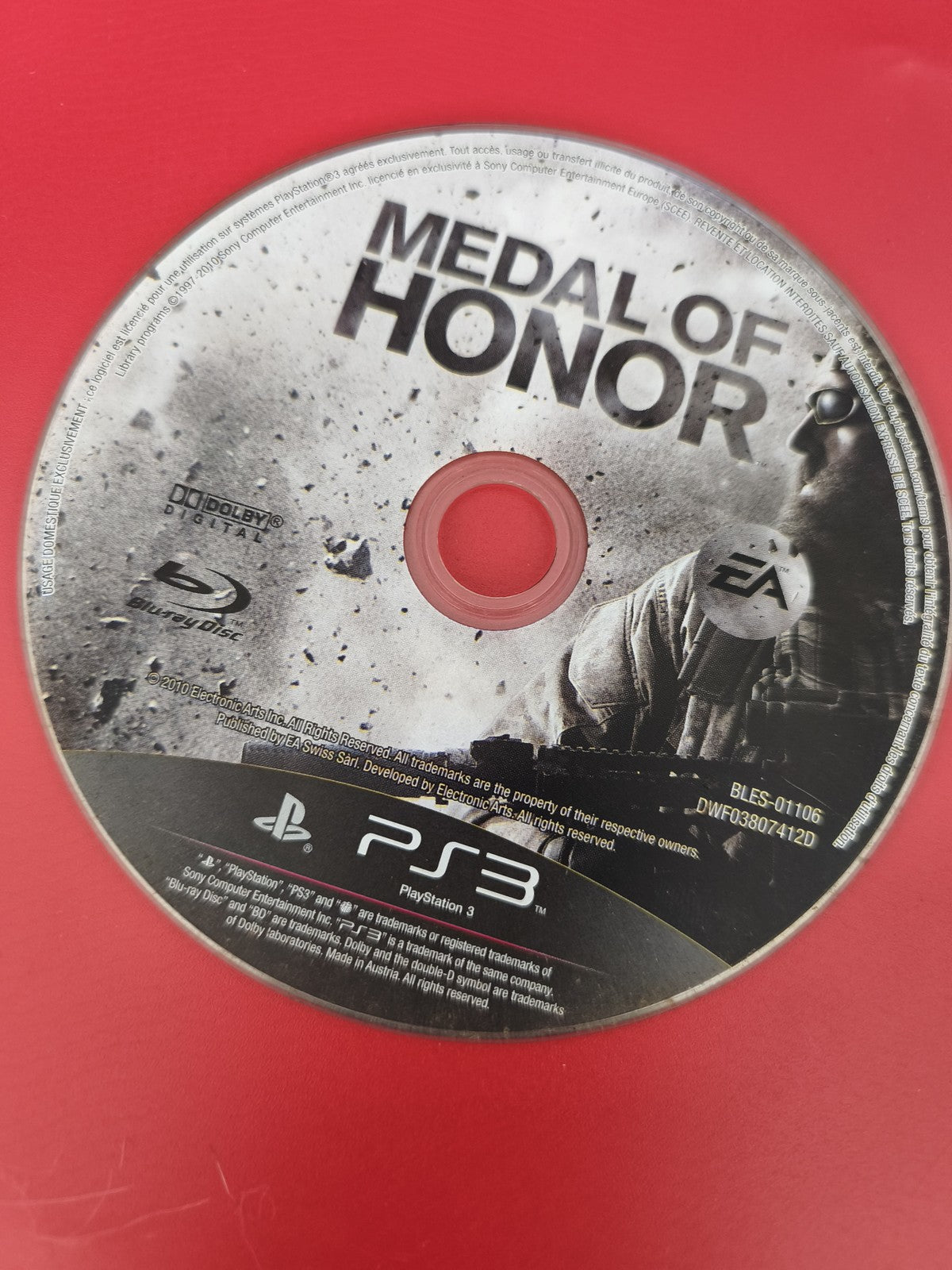 CD seul jeu Medal of Honor pour Sony PS3, disque original Playstation 3