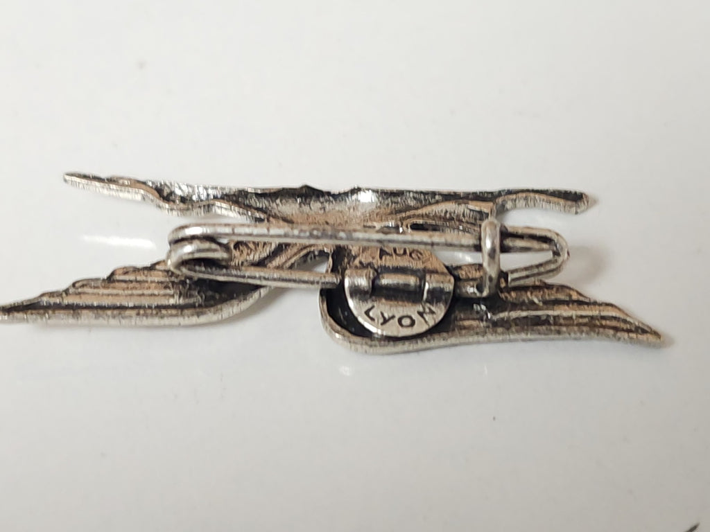 Broche ancienne signée vintage, bijou rétro de collection, accessoire authentiqu