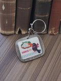 Porte-clés vintage SAMOS 99 métal et résine publicitaire rétro