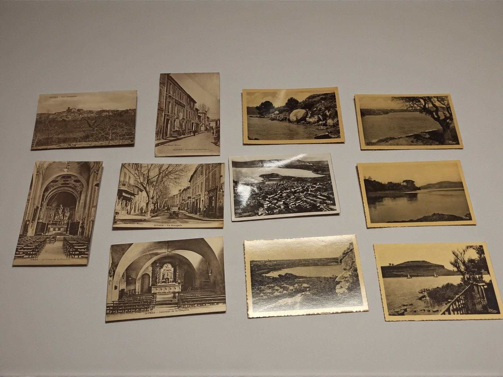 Lot cartes postales vintage rééditions anciennes Istres rétro collection France