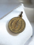Médaille miraculeuse ancienne dorée Vierge Marie, pendentif religieux vintage
