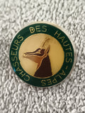 Pin's vintage Chasseurs des Hautes-Alpes émaillé, badge ancien chamois (Ref 5)