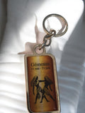 Porte-clés vintage Gémeaux ancien rétro zodiaque publicité astrologie