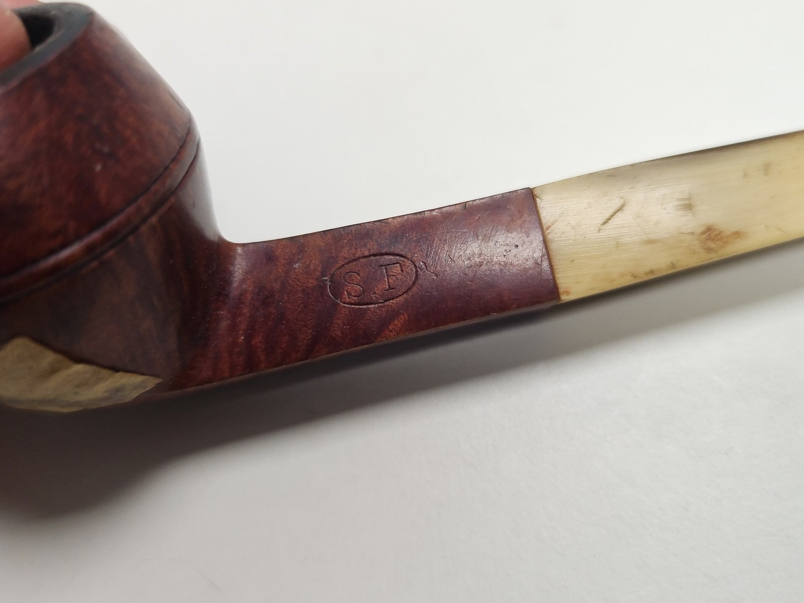 Pipe ancienne signée Ancienne vintage, objet de collection fumeur rétro rare