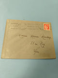 Ancienne enveloppe timbrée oblitérée Lyon philatélie collection vintage