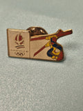 Vintage pin's Albertville 92 Jeux Olympiques biathlon, collection sport hiver