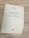 Ancien livre partitions GAÁL JEN? sonate pour hautbois et pianoforte EMB Budapes
