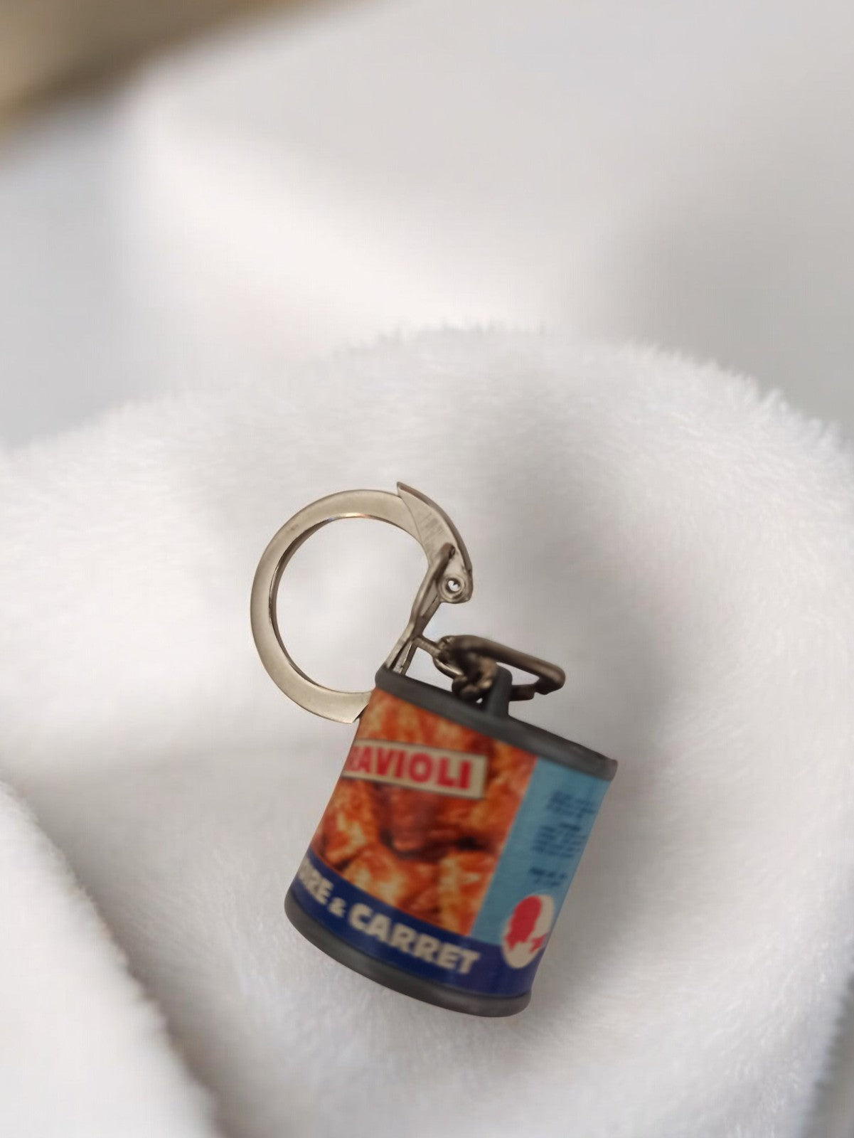 Porte-clés vintage conserve Ravioli ancien publicitaire rétro déco cuisine