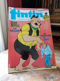 Magazine Tintin vintage Dog Bull Tibet 1985 ancien hebdomadaire BD collector