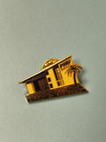 Vintage pin's PMU Direction Régionale 1993 bâtiment palmier jaune collection