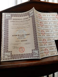 Action au porteur années 1920 Entreprises Chemin 5000 francs ancienne finance