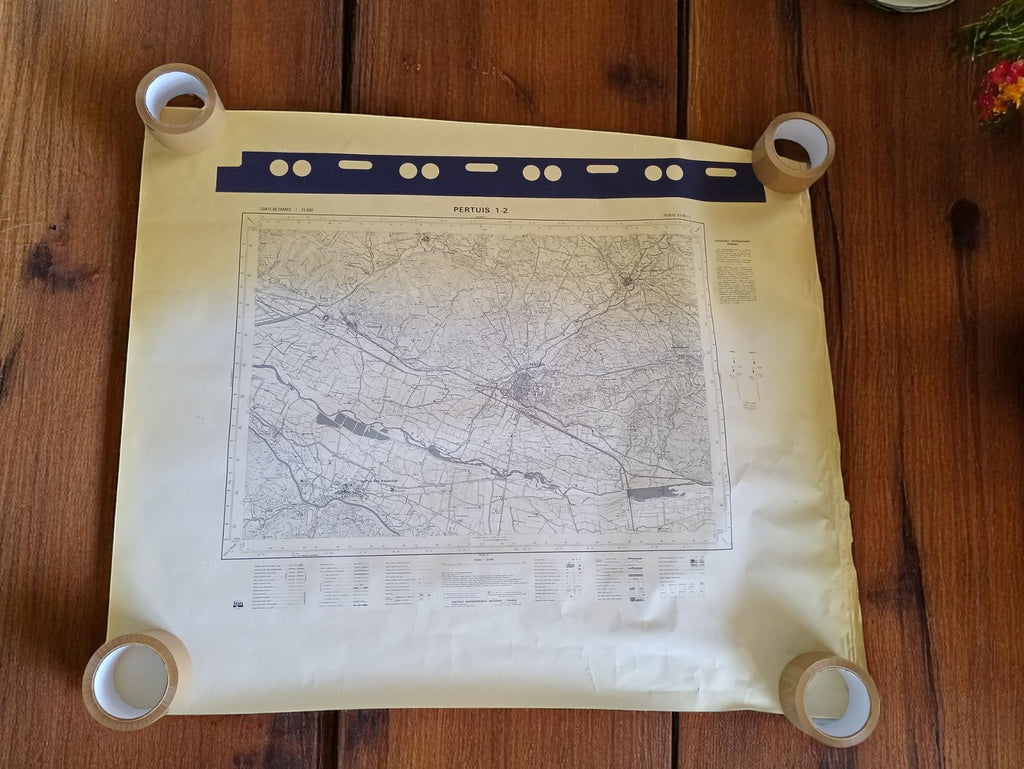 Carte ancienne Pertuis 1:25 000 – plan topographique vintage France