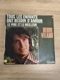 Vinyle 45T Hervé Vilard Tous les enfants ont besoin d'amour pochette photo coule