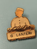 Vintage pin's boulanger G. Lanteri ? pâtisserie, collection métier ancien