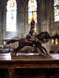 Figurine plomb cavalier Napoléon époque Empire – soldat militaire vintage déco