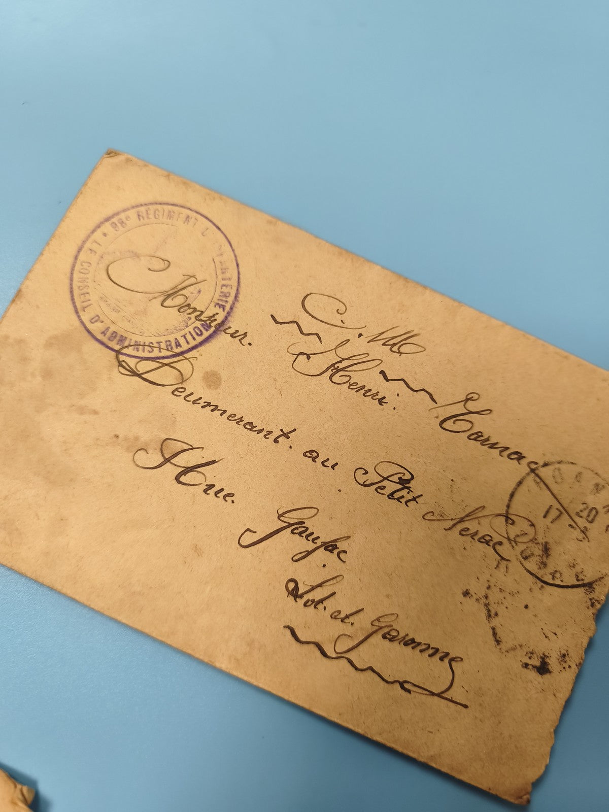 Ancienne enveloppe militaire 88e régiment infanterie oblitérée philatélie