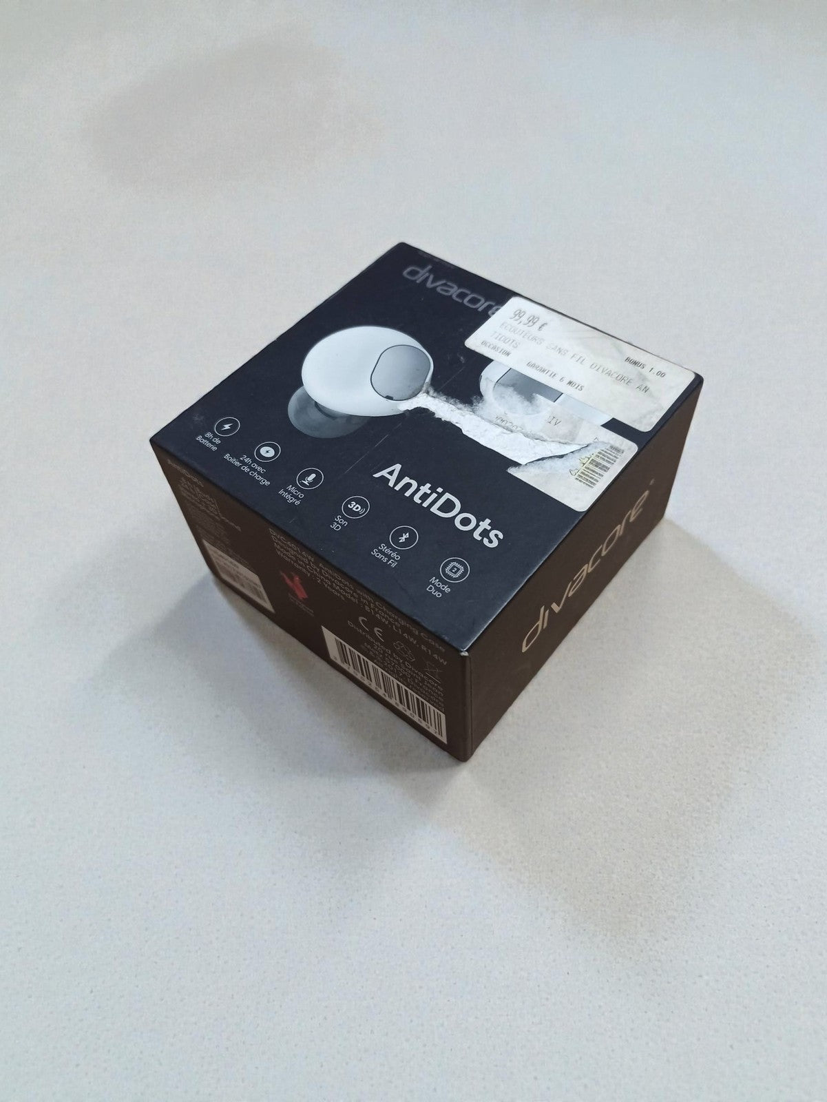 Écouteurs Divacore AntiDots filaires audio stéréo pour musique et appels