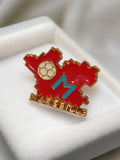 Pin's vintage Olympique de Marseille OM rouge badge supporter football ancien