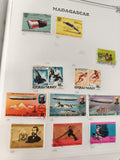 Timbres Madagascar Jeux Olympiques Zeppelin sports thématiques philatélie
