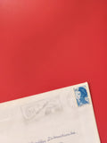 Enveloppe philatélie avec timbre Marianne bleu 3,40F oblitérée France
