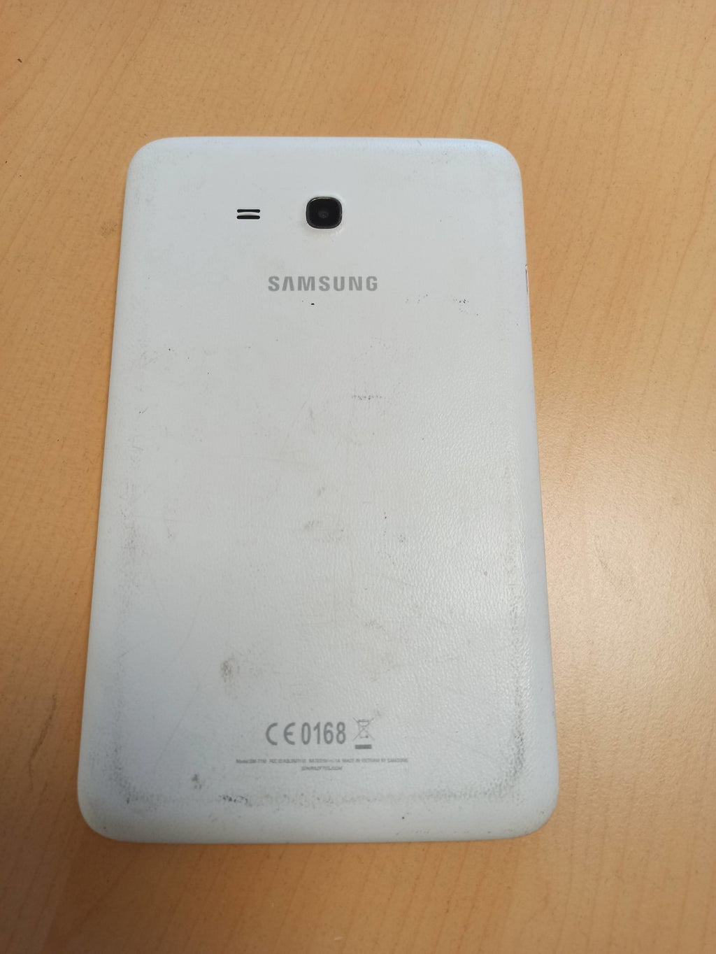 Tablette Samsung blanche ancienne vintage à restaurer, non testée, tactile