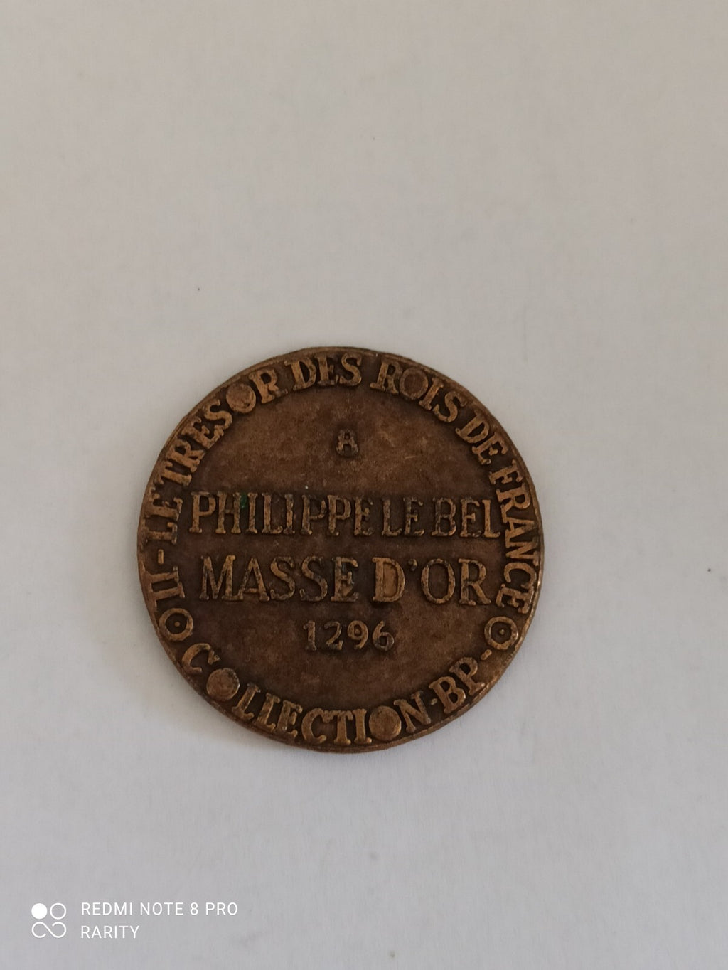 Jeton médaille France Rois Trésor Masse d'Or 1296 aspect doré historique