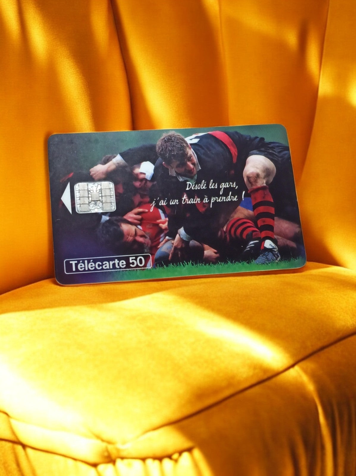 Carte téléphonique vintage Télécarte 50 rugby rétro – "Désolé les gars"