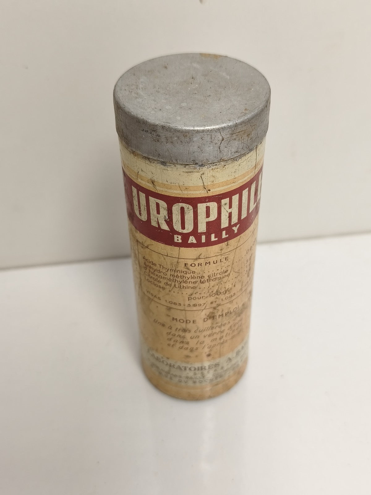Boîte publicitaire ancienne Urophil Bailly tube pharmacie déco vintage