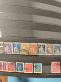 Lot anciens timbres oblitérés Portugal collection philatélie multicolores