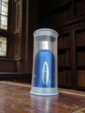 Miniature parfum vintage ancien flacon bleu Latitude Sport collection déco