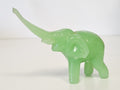 Petite sculpture vintage éléphant en pierre naturelle, objet ancien collection d