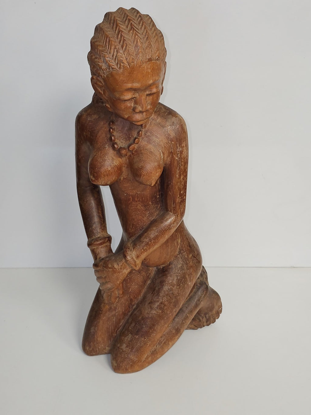 Sculpture africaine ancienne érotique bois massif grande taille vintage déco rar