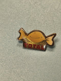 Vintage pin's publicitaire TOTAL forme bonbon jaune collection (Ref 9)