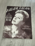 Partition ancienne Padam Padam Édith Piaf années 50 chanson vintage
