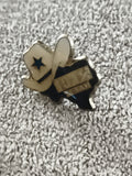 Pin's vintage chapeau texan étoile bleu blanc doré USA ancien (Ref 9)