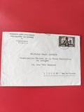 Enveloppe philatélie timbre Saar 15 Mission diplomatique française Limoges