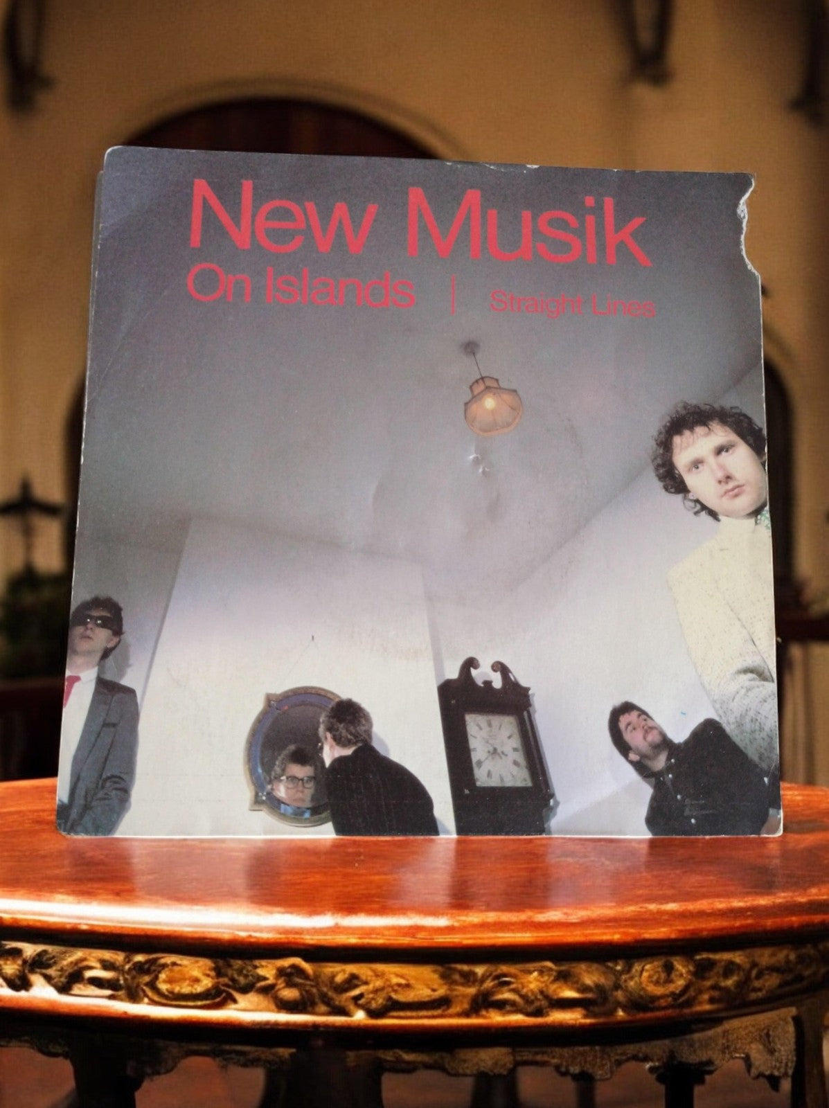 Vinyle 45T New Musik On Islands Straight Lines pochette photo pop synth UK