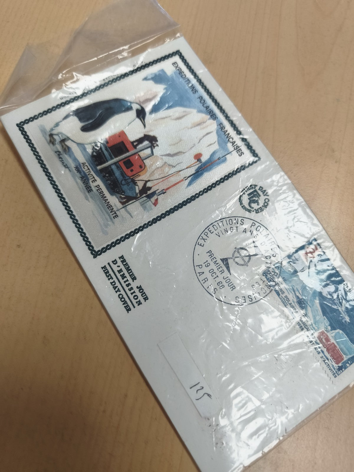 Enveloppe Premier Jour Expéditions Polaires Françaises timbre pingouin FDC phila