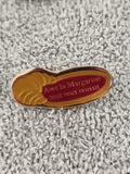 Pin's publicitaire vintage margarine coquillage doré promo ancien (Ref 9)