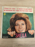 Vinyle 45T Sheila Philips ? L'école est finie, Le ranch de mes rêves, pochette c