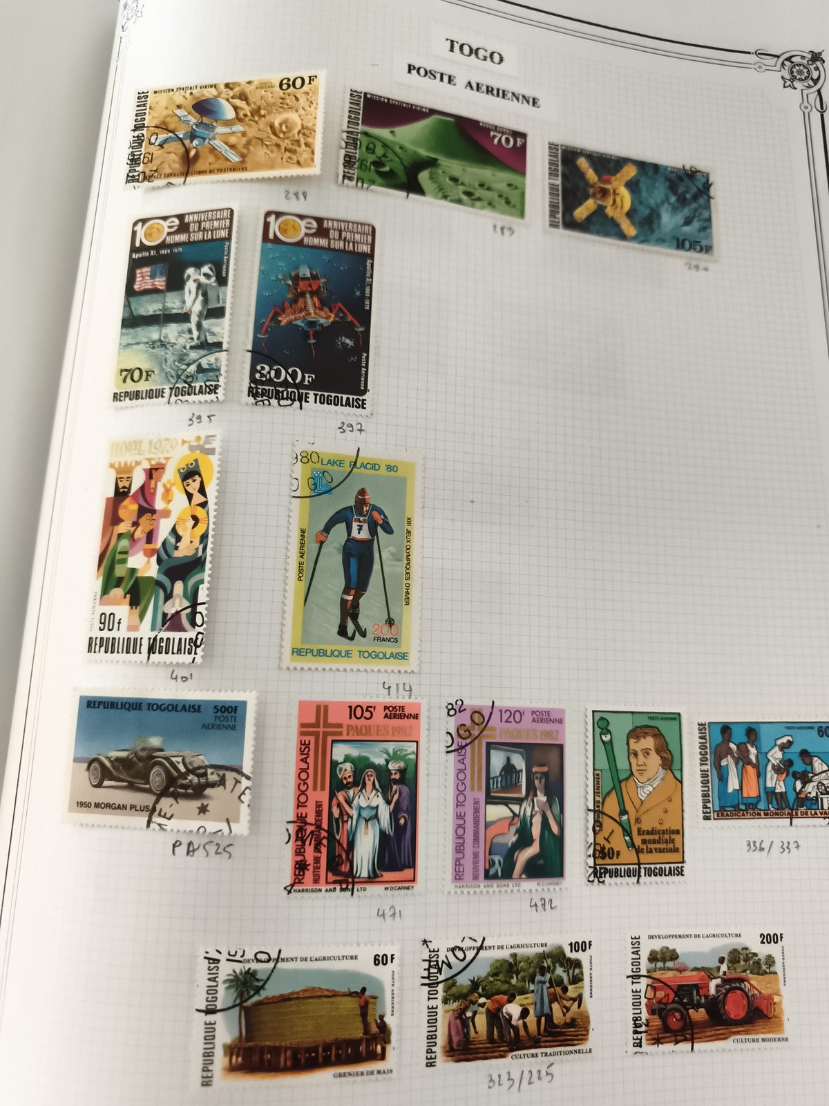 Togo timbres poste aérienne République Togolaise thèmes agriculture sport scienc