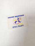 Vintage autocollant publicitaire ancien Salon Nautique Marseille rétro collectio