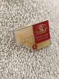 Pin's vintage Quick hamburger restaurant logo rouge doré (Ref 3) badge ancien
