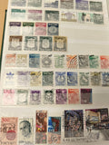 Lot de timbres Israël multicolores philatélie oblitérés (support non inclus)