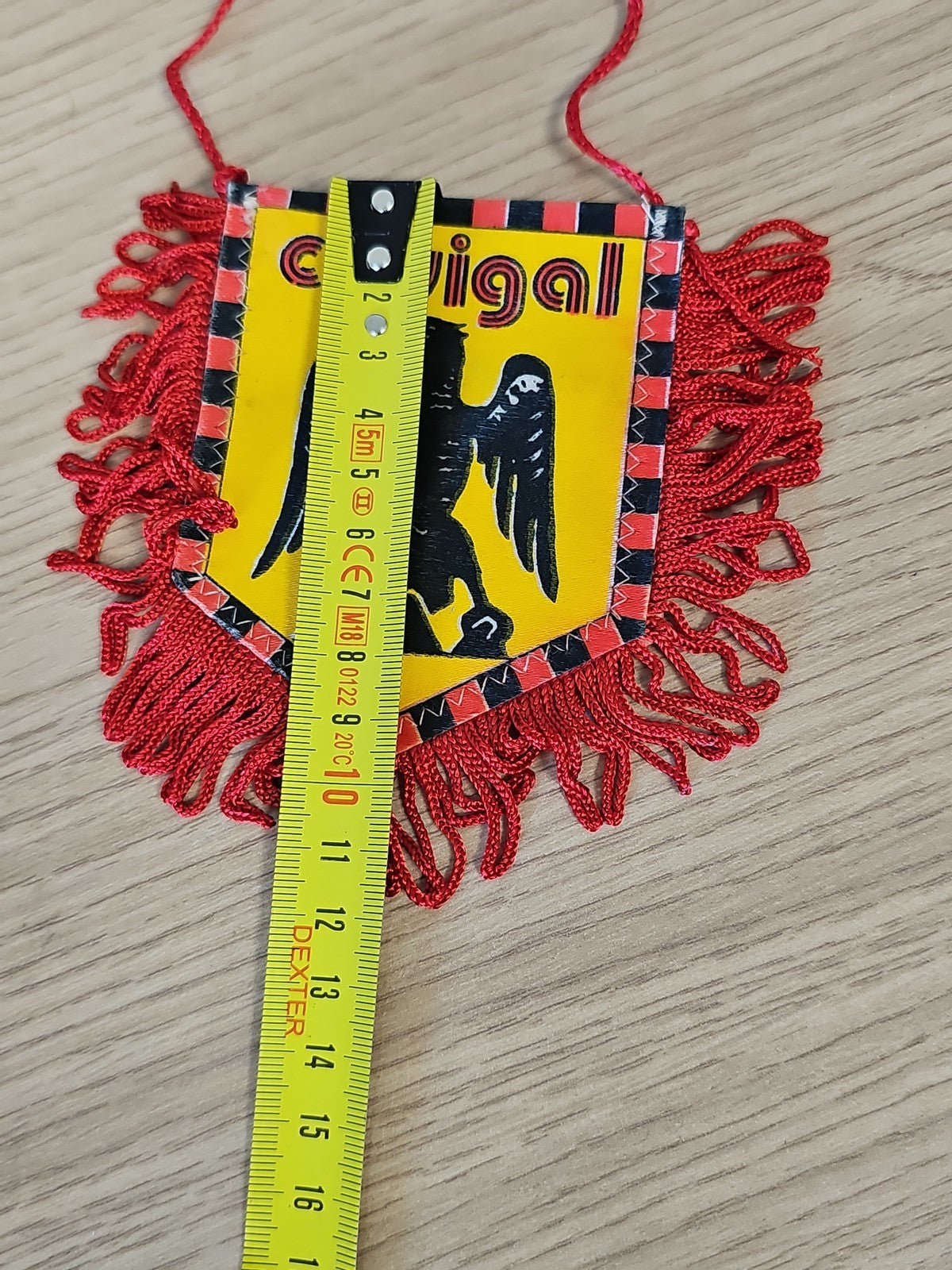 Fanion ancien Cavigal football rétro jaune rouge noir vintage déco club