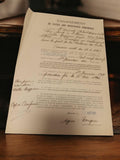 Document ancien ENGAGEMENT redevance Marseille 1941 travaux publics hydraulique