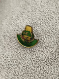 Pin's vintage Superfluor grenouille verte émaillée, mascotte BD années 90 (Ref 2
