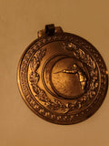 Médaille tir sportif bronze motif laurier récompense concours